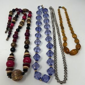 Four beautiful vintage necklaces